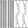 thumbnail image 4 of Double Curtain Rod with Cap Finials 76-112 cm, Curtain Pole with Brackets Fittings Set Window Poles for Living Room&Outdoor, 4 of 4