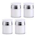 thumbnail image 4 of 4pcs Travel Refillable Airless Pump Bottles Leak-Proof Airless Lotion Dispensers, 4 of 9
