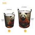 thumbnail image 4 of KLL Jungle Meditating Panda Waterproof Foldable Laundry Hamper Bucket with Handles for Storage Bin,Kids Room,Home Organizer (Medium ), 4 of 7