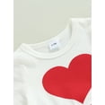 thumbnail image 5 of Suealasg Kid Girls Valentine’s Day Dress 6M 9M 1T 2T 3T Red Heart Print Short Sleeve Round Neck Tutu Dress Toddler Baby Girls Summer Casual Dress, 5 of 9