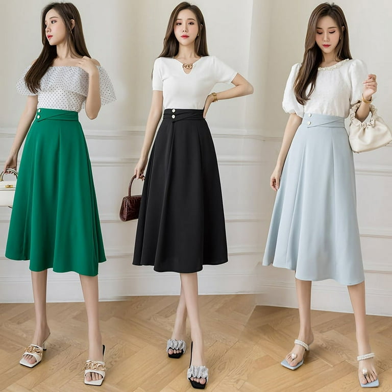 Green skirt in french online