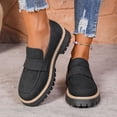 thumbnail image 2 of UTTOASFAY Women's Loafers,Frosted Round Toe Thick Heel Shoes,Chunky Sole Mid Heel Casual Shoes,Com-fortable Everyday Walking Footwear, 2 of 8