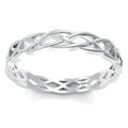 thumbnail image 2 of Sz 5.5 Solid 10K White Gold 3MM Eternity Celtic Knot Stackable Comfort Fit Wedding Band Ring, 2 of 4