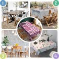 thumbnail image 5 of Pink Breast Cancer and Love Rectangle Tablecloth 60"x102",Waterproof Polyester Rectangle Table Cloth, Wipeable Spillproof Polyester Tablecloth for Dining, Camping, Indoor and Outdoor, 5 of 6
