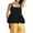 Black, variant on Musuos Women Solid Color Camisole, Sleeveless Square Neck Backless Puff Pleated Hem Summer Tank Tops Clubwear