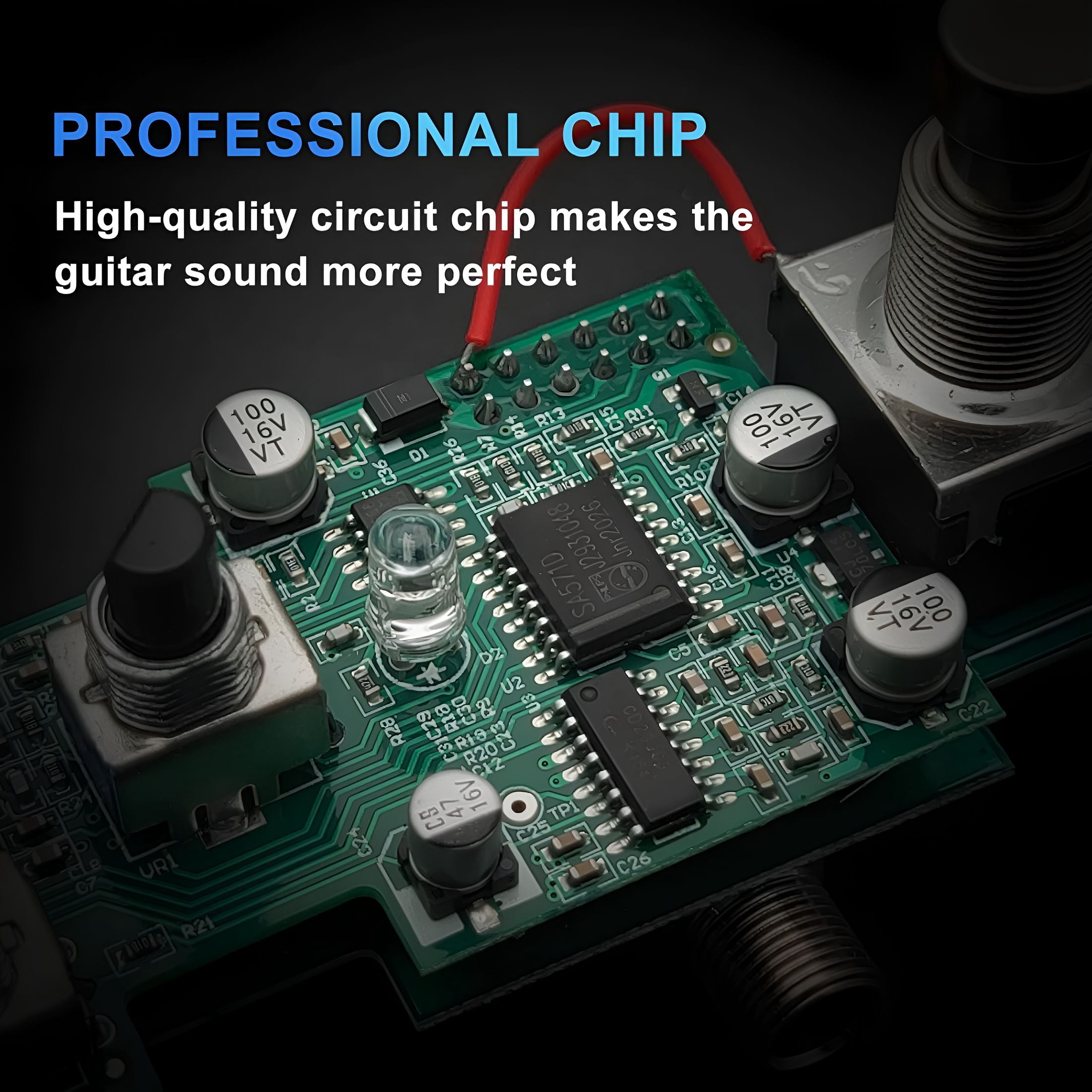 CCOCC Metal Distortion Pedal Overdrive & Reverb Effects Processor Choir Sound Enhancer for Guitar 9.1X4X3.2Cm Compact Size Includes Power Cord Ideal for Metal & Hard Performances