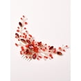 thumbnail image 3 of Nvzi Horquillas para el pelo de boda con flores para novias, peinetas con perlas de cristal, pinzas para el pelo, accesorios para el pelo de boda dorados, joyas, color rojo, 3 of 4
