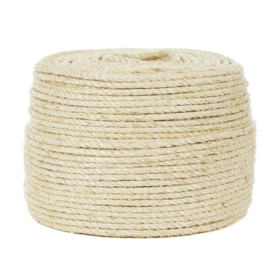 Golberg Twisted Sisal Rope Available in 1/4, 5/16, 3/8, 1/2, 3/4, and 1-inch Diameters in Various Lengths