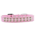 thumbnail image 3 of Dog, Puppy  Pet Fashion Collar, "Pearl and Lime Green Crystal Rimsets Sprinkles", 3 of 7