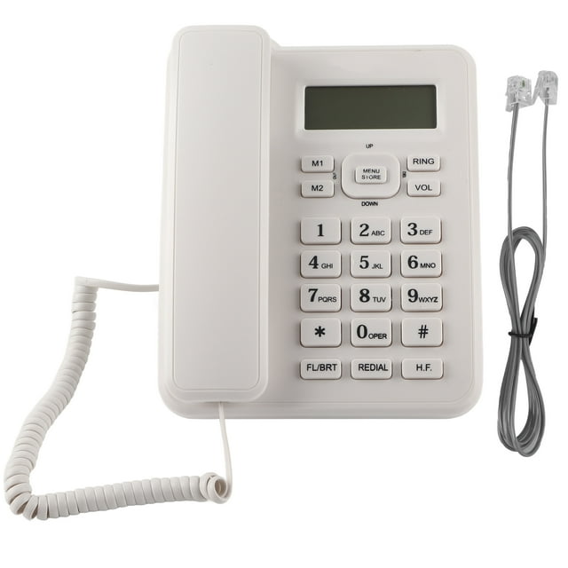 Teléfono fijo KXT6001CID para uso doméstico, hotel, hogar, negocios, color blanco