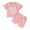 Pink, variant on Bagilaanoe 2pcs Newborn Baby Girl Shorts Set Short Sleeve Letter Print T Shirt Tops + Shorts 3M 6M 12M 18M Infant Casual Summer Clothes
