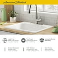 thumbnail image 6 of American Standard Quince Drop-in Cast Iron 25 in. 3-Hole Single Bowl Kitchen Sink in Brilliant White, 6 of 6