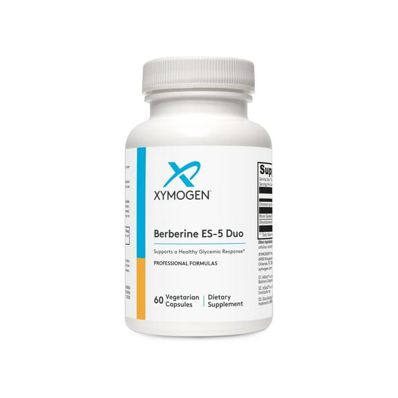 XYMOGEN Berberine ES-5 - Dihydoberberine & Polyphenols from Brown Seaweed - Supports Metabolic Cellular Health - 5x the Bioavailability of Berberine - Vegan & Gluten-Free - 60 Capsules
