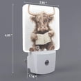 thumbnail image 2 of Fotbe Relaxed Cute Cow Reading Luz Nocturna LED, Luz de Noche con Sensor de Luz Natural de Anochecer a Amanecer, Se Enchufa a la Pared, Blanco Cálido 0.5W-US, 2 of 7