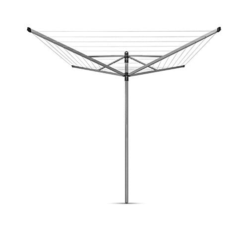 NEW 4 ARM ROTARY GARDEN WASHING LINE CLOTHES AIRER DRYER 50M FREE COVER 