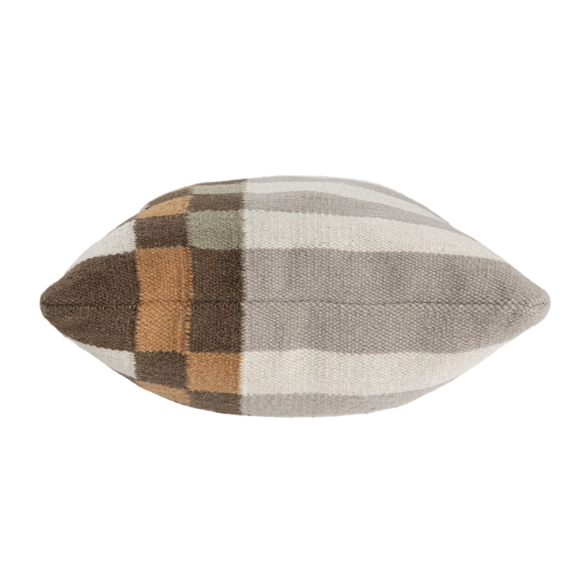 Harlow Hill Cairo 24" x 24" Brown/Gray Geometric Wool Blend Adult Decorative Throw Pillow Cover