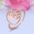 thumbnail image 3 of 11mm-Moon & Stars Toe Band Ring 925 Sterling Silver Thin Adjustable Stylish Rings for Women, 3 of 5