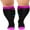 Black Model A, variant on LYMAYTER Compression Socks for Woman Man Plus Size Running Sport Socks High Elastic Socks 2XL-4XL