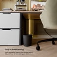 thumbnail image 2 of Home Zone Living 1.5 Gallon Round Open Top Wastebasket, Stainless Steel, Matte White and Matte Black, 2 Pack with Trash Bags, 2 of 7