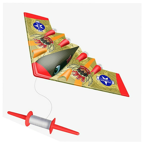 KiteDrone Fusionwing Performance Kite Toy for Kids - Duke - 5ft Wingspan, 300 ft Flying Line & Dual Handle Spool, Ripstop Fabric