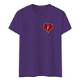 thumbnail image 4 of T-shirt Femme Saint-Valentin 2026 Mode Manches Courtes Col Rond Cœur Graphique, 4 of 4