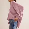 thumbnail image 4 of ShomPort Women's Corduroy Tops Fall Oversized Long Sleeve T-Shirt Ribbed V-Neck Pullover Shirts, 4 of 8