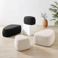 thumbnail image 3 of Pemberly Row Modern Fabric Big Ottoman in Palladian Charcoal, 3 of 12