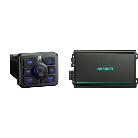 Kicker 51KBTR Powersport Bluetooth Receiver w/ 48KMA6004 Amplifier