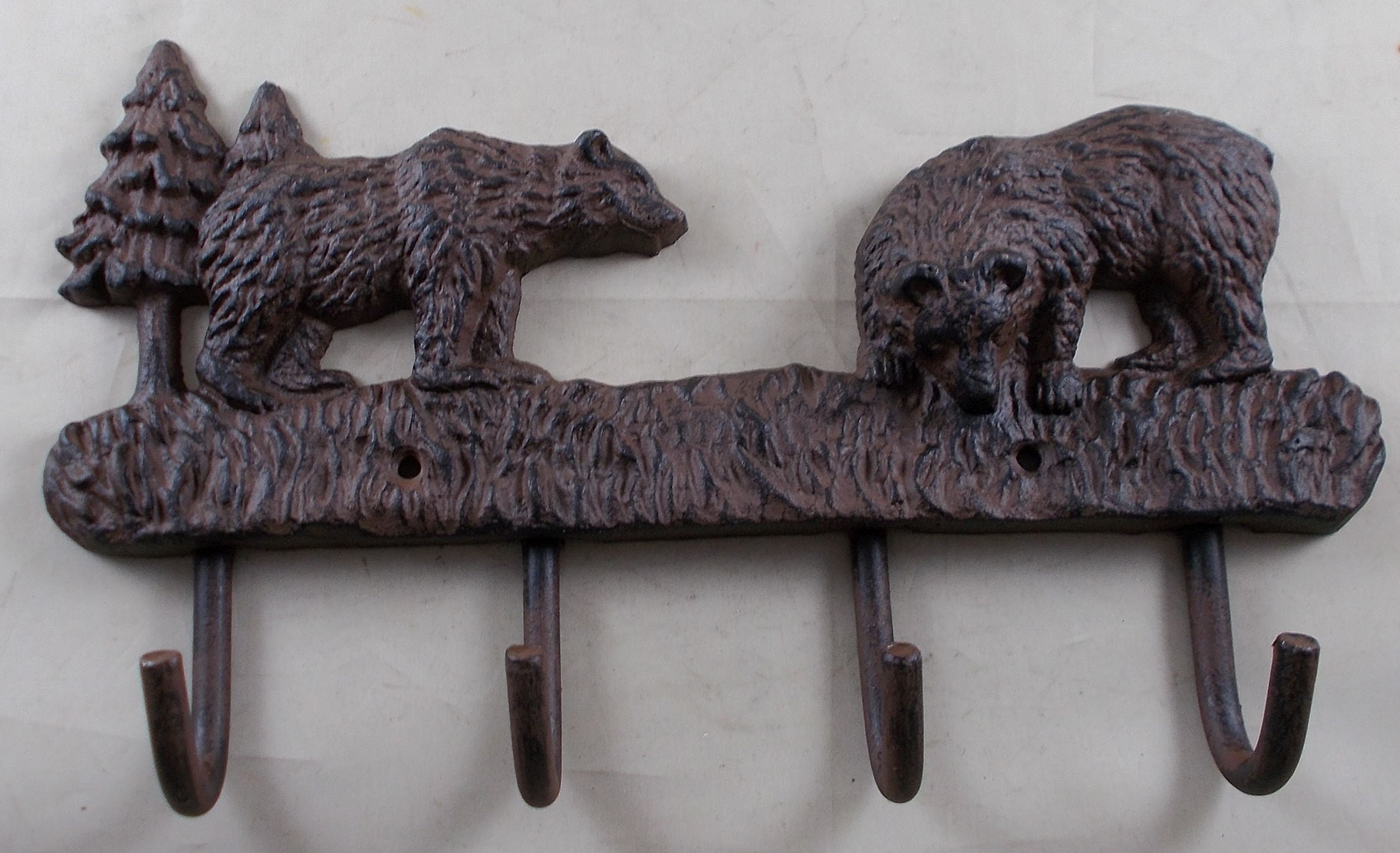Cast Iron Bear Coat Rack Key Holder