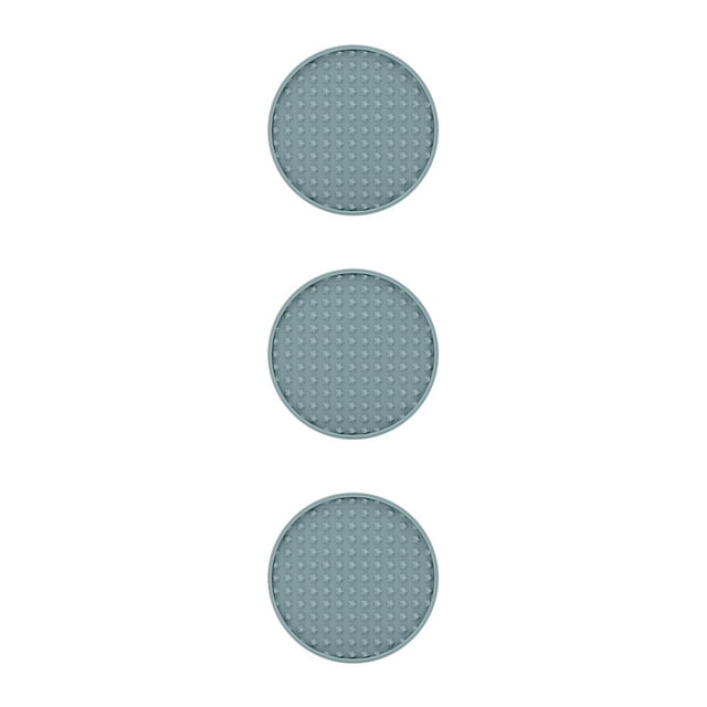 Advancent Pack of 4 Coasters Cushion Glass Anti-skid Drain Kitchen Mats Drink Pads Holders Cup Decorative Beverage Washable Azul 3Conjunto