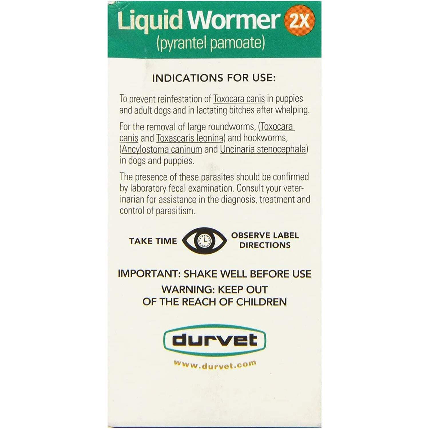 Durvet Liquid Wormer 2x for Puppies and Adult Dogs 2 oz. - image 2 of 3