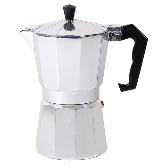 Cateissary Cafeteras 1 taza/3 tazas/6 tazas/9 tazas/12 tazas de aluminio cafetera eléctrica plateada Dripolator estufa café Mak Juegos de servir café y té No.02 Cateissary JJ10970-02B