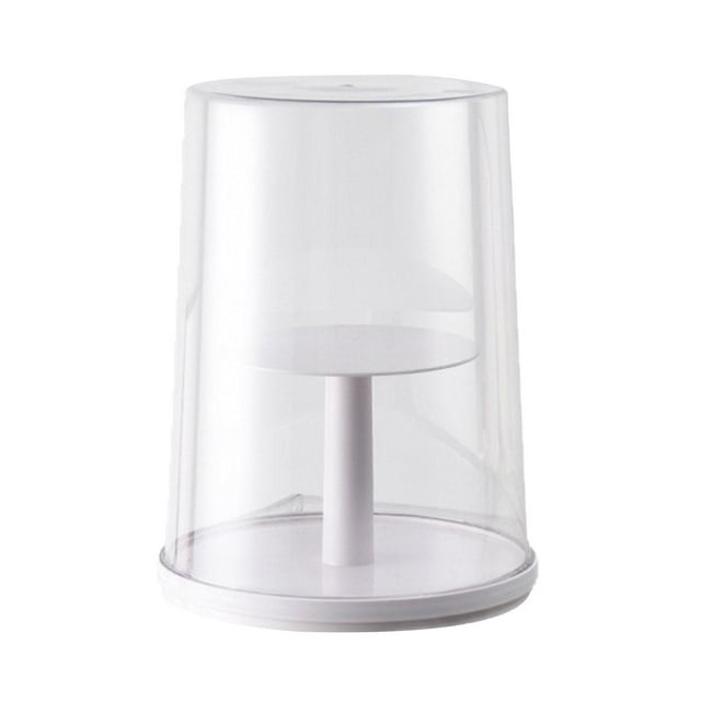 Vitrina giratoria para figuras, soporte de exhibición, caja de almacenamiento para muñecas, ideal para tocador. Blanco