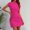 Hot Pink, variant on Elegant Women's Formal Dress For Business Meetings A Line Design Classic Solid Color Versatile Wear For Spring And Summer High Low Dress Pus Size Dresses Courthouse Wedding Dress plus Size Womens plus