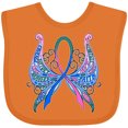thumbnail image 3 of Inktastic Thyroid Cancer Awareness with Butterfly Ribbon Words Boys or Girls Baby Bib, 3 of 4