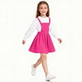 thumbnail image 5 of Girls Casual Overalls Dress Cute Elasitc Waist Ajustable Strap Sleeveless Dreses Loose Comfy Lighhtweight Fall Winter Outfits, 5 of 5