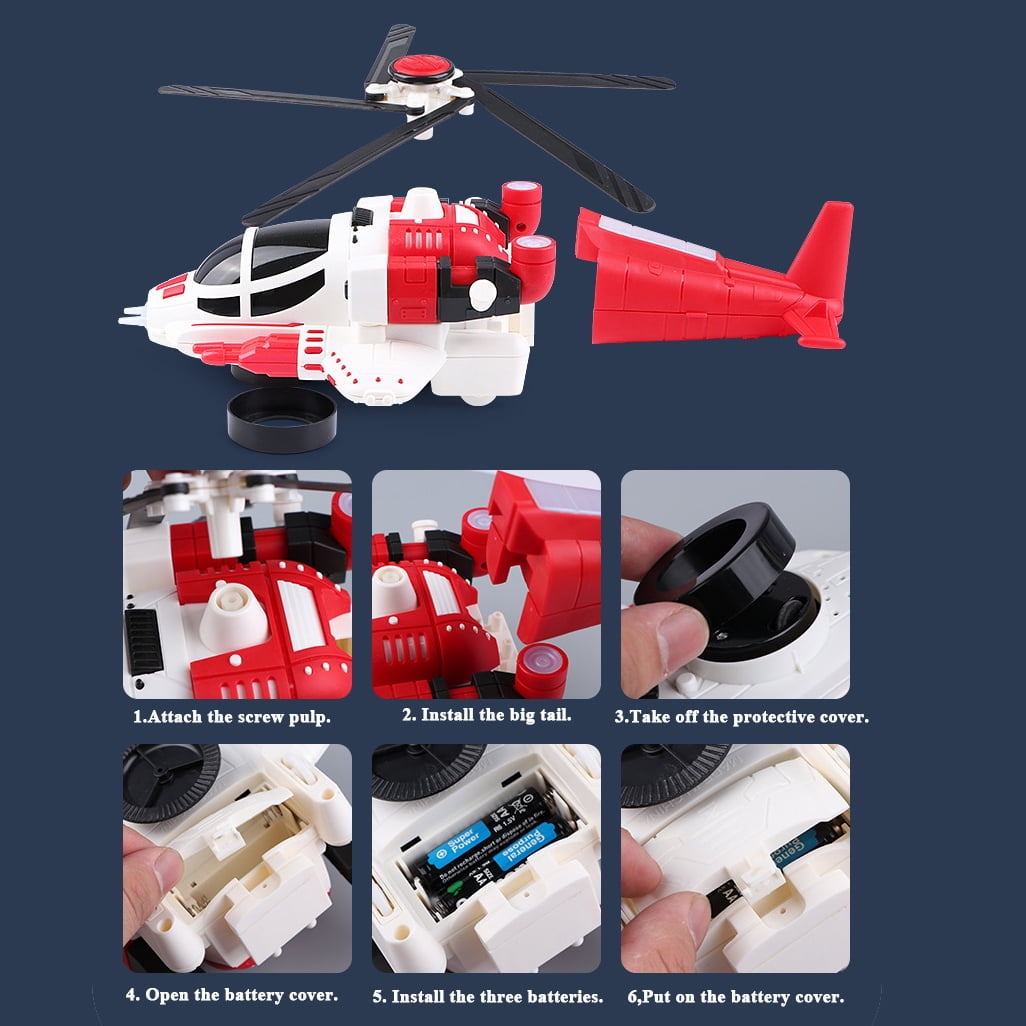 Esaierr Electric Helicopter Toy for Toddler Baby Airplane Toys with Lights and Music Battery Operated for Boys and Girls Ages 3-8 Years Old