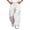 White, variant on Men's Hiking Pants Trendy Drawstring Low Rise Pants with Zipper Pockets Wide Leg Workout Trousers Fall Clothes(White,X-Large)