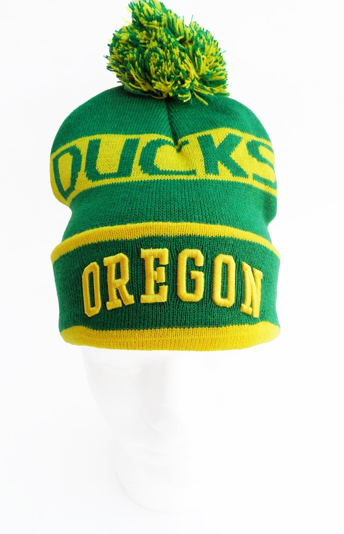Oregon Ducks Pom Pom Green Knit Hat 