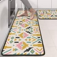 thumbnail image 2 of Kitchen Rugs Sets Of 2,Multicolor Ethnic Geometric Pattern Anti Fatigue Kitchen Mat Rugs Non Slip Washable,Decorative Kitchen Floor Mats for Kitchen,Sink,Laundry,17"x47"+17"x47", 2 of 5