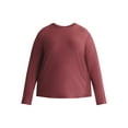 thumbnail image 5 of Athletic Works Women's and Women's ButterCore Tee with Long Sleeves, Sizes XS-4X, 5 of 6