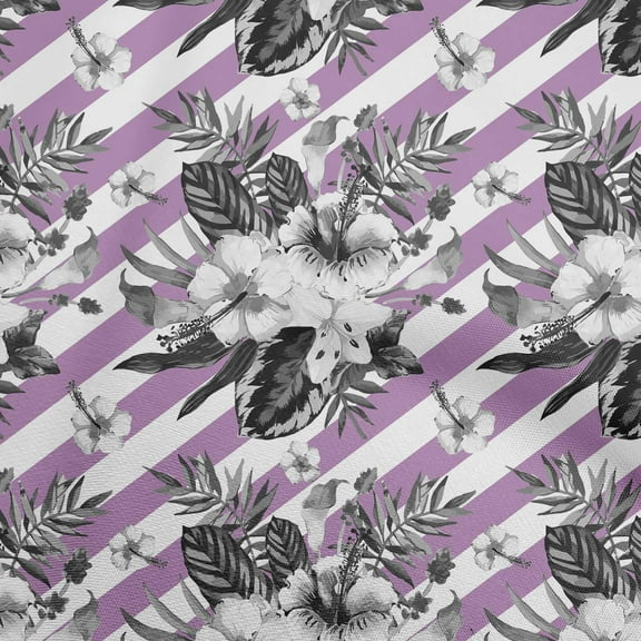 oneOone Cotton Jersey Purple Fabric Watercolor Floral Fabric For Sewing Printed Craft Fabric By The Yard 58 Inch Wide