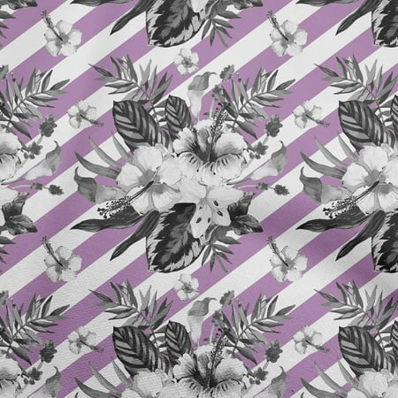 oneOone Georgette Viscose Purple Fabric Watercolor Floral Dress Material Fabric Print Fabric By The Yard 42 Inch Wide-aA