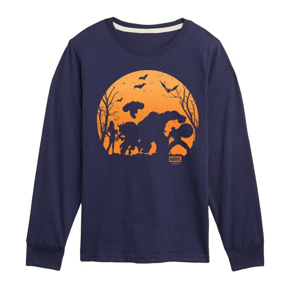 Avengers - Halloween Sihl - Youth Boys Long Sleeve Graphic T-Shirt