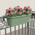 thumbnail image 4 of 24" Adjustable Railing Planter - Rattan Look - Green, 4 of 8