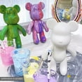 thumbnail image 6 of Unisex 9" DIY Create customize Art and Craft kit Non-Toxic Pour Over Acrylic Paint Bear Kit-Lavender-Pink-Yellow, 6 of 12