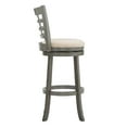 thumbnail image 4 of Weston Home Shapel Window Back 29"H Swivel Bar Stool, Antique Grey Finish, Beige Linen, 4 of 7