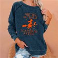 thumbnail image 2 of DeHolifer Why Yes,Actually I Can Drive A Stick T-Shirt Women Witch Halloween Lover Sweatshirt Long Sleeve Pullover Tunic Tops Navy L, 2 of 4