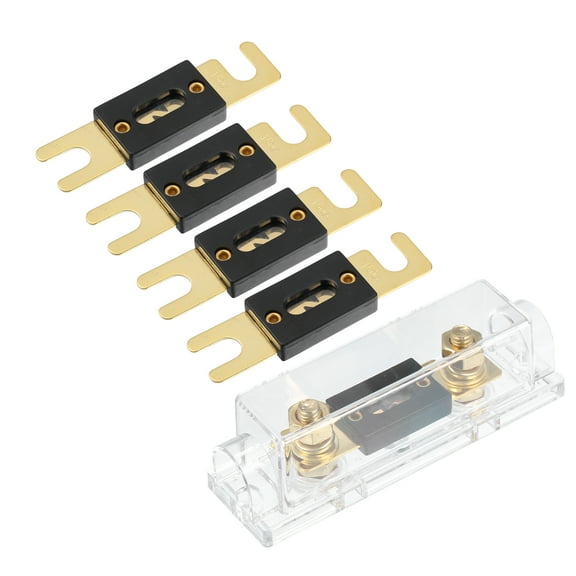 Unique Bargains 1 Set Car 1/0 2 4 AWG Wire Input and Output ANL Fuse Holder with 5pcs 150A ANL Fuses