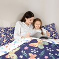 thumbnail image 5 of Manfei Colorful Cartoon Butterfly 7-Piece King Bedding,Rustic Plant Floral King Bed in a Bag,Colorful Stars Reversible, 5 of 7